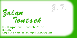 zalan tontsch business card